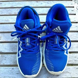 adidas D.O.N. Issue #2 Boys Size 5Y Collegiate Royal Blue & White Gently Used